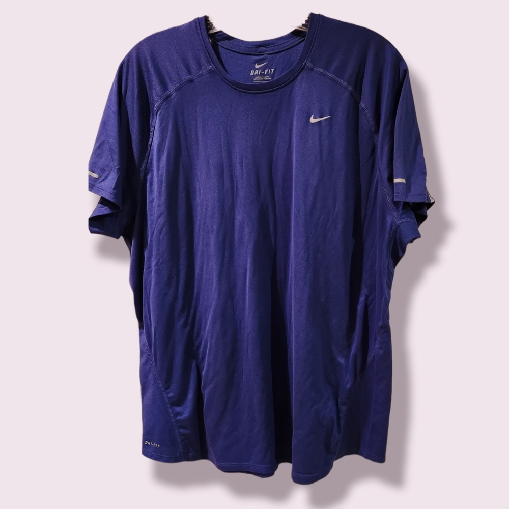 Nike Dri-Fit 2X Shirt Blue Short Sleeve